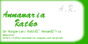 annamaria ratko business card